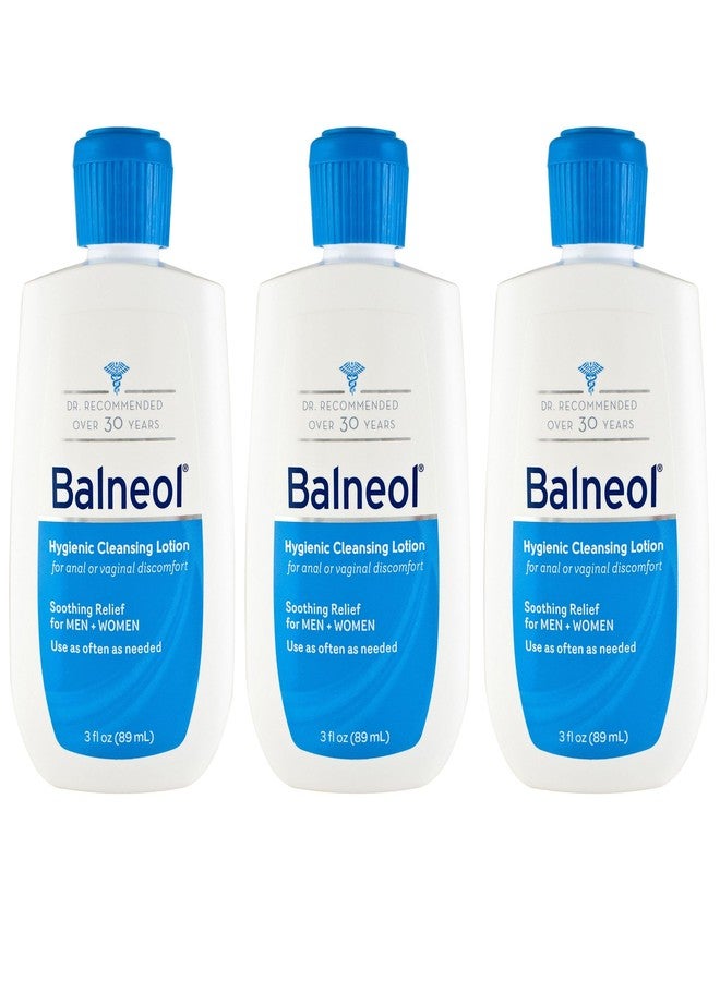 Balneol Hygienic Cleansing Lotion for Women and Men, Soothing Relief to Help With Pain Relief, Itch Relief, and Discomfort for Sensitive Areas, Made in USA - 3 Pack, 3 oz - Image 1
